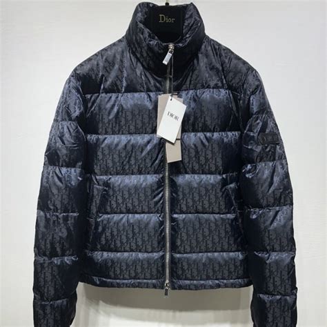 dior oblique down jacket navy|dior puffer jacket black.